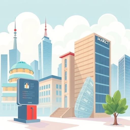 顯示上漲趨勢的金融市場圖表。