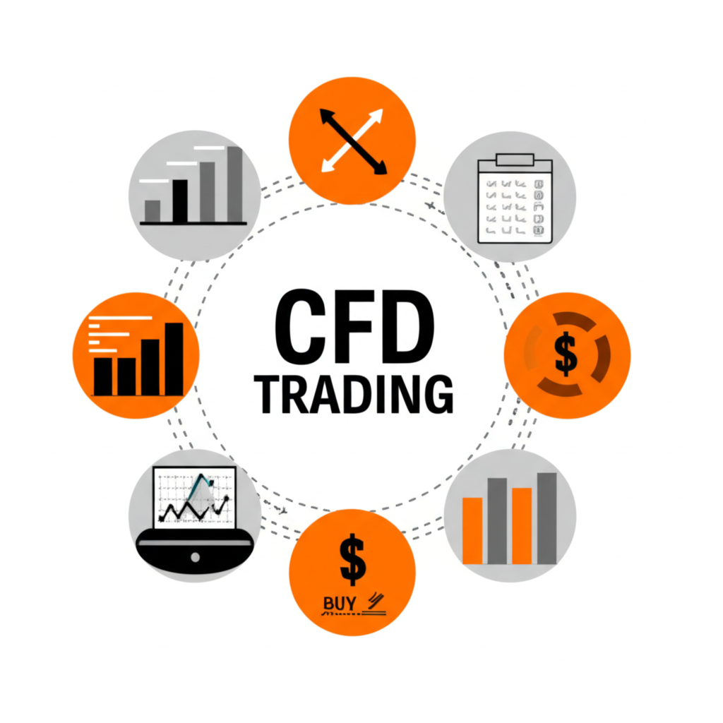 一位交易者正在分析CFD金融市場圖表