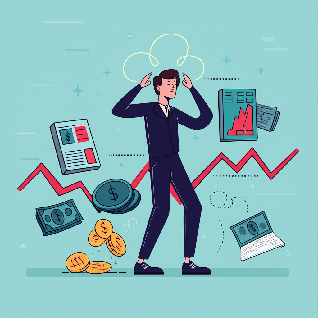 一位金融專業人士在現代交易室中查看多個顯示複雜圖表和數據的螢幕。