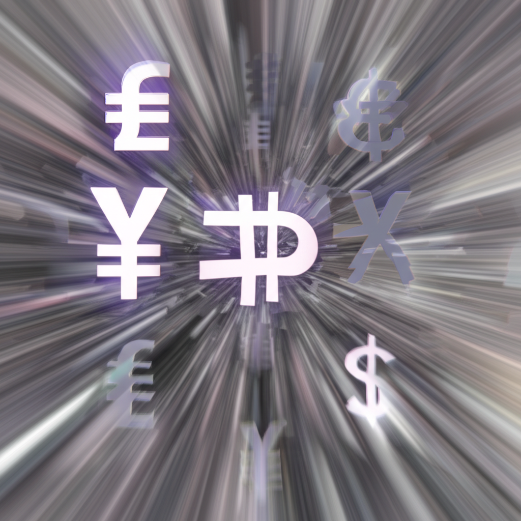 Global currencies fluctuate, strong TWD impact, illustration.