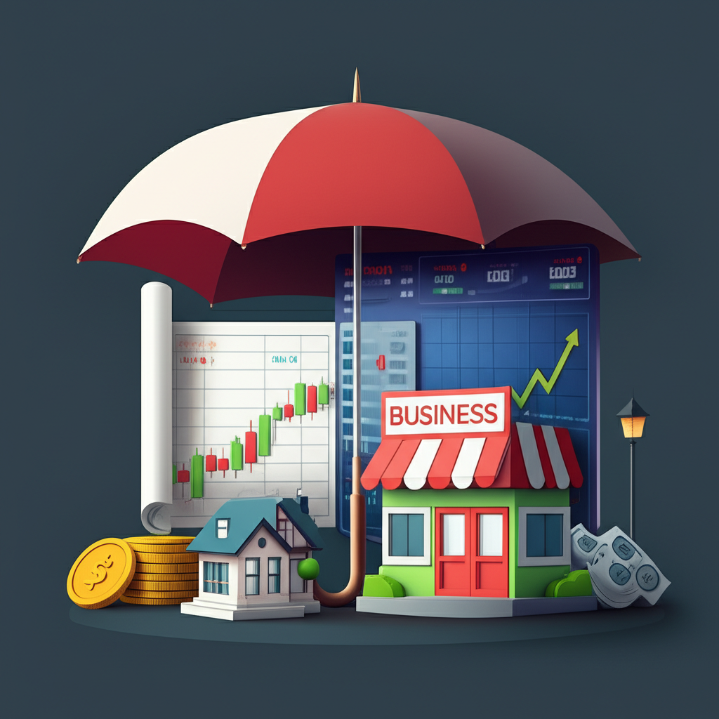 多元化資產配置保護財富的圖示