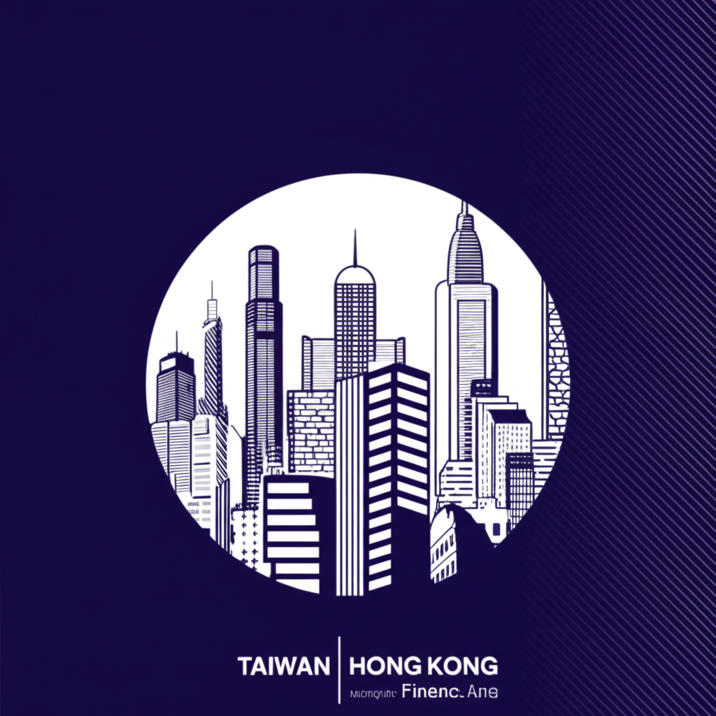 Taiwan Hong Kong finance, illustration.