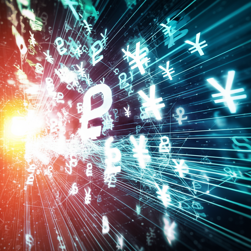 High-speed trading, forex, illustration