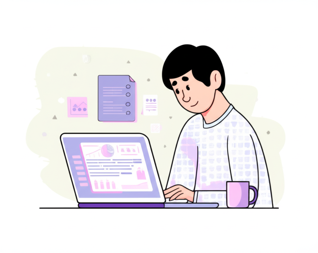 插圖:一位投資者正在學習CFD交易