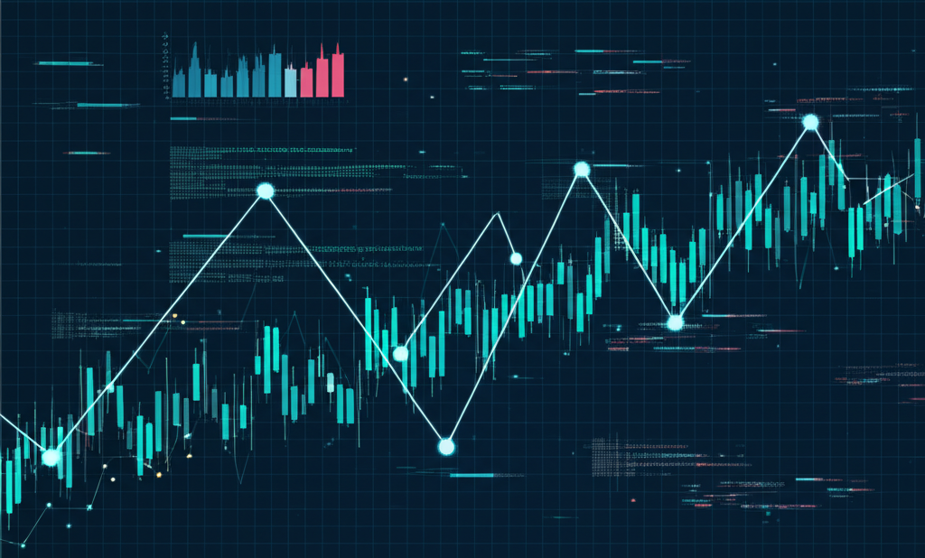 Digital finance, market data, illustration