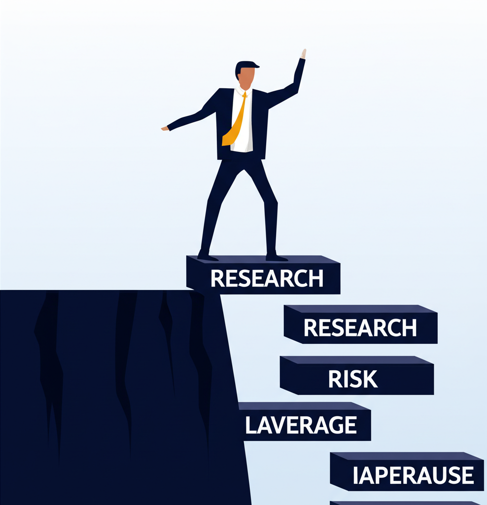 投資人 navigating CFD risks 插畫