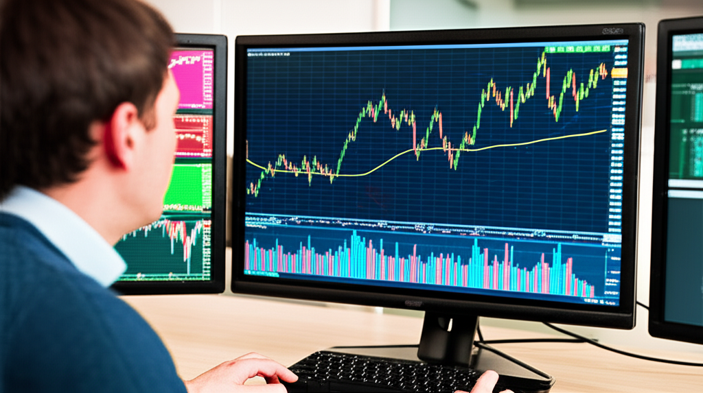 Forex trader analyzes FX VIX chart