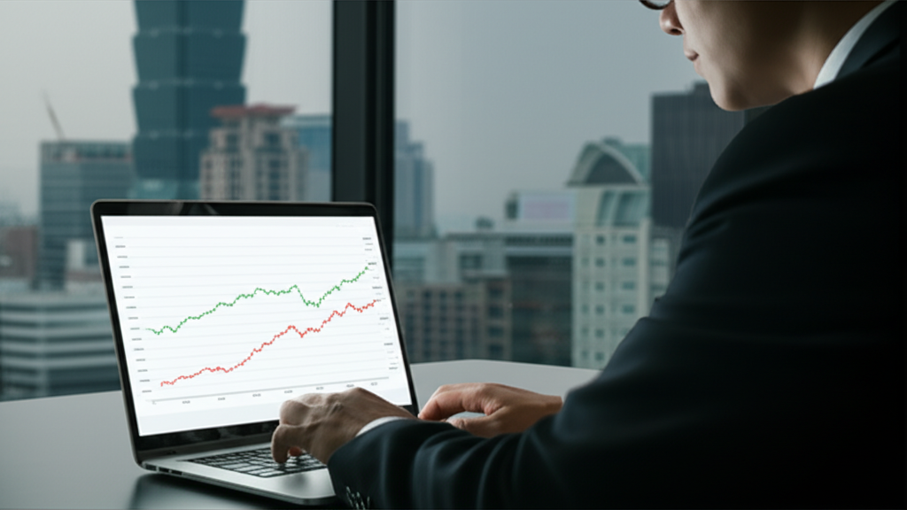 Investor studying Taiwan growth stocks