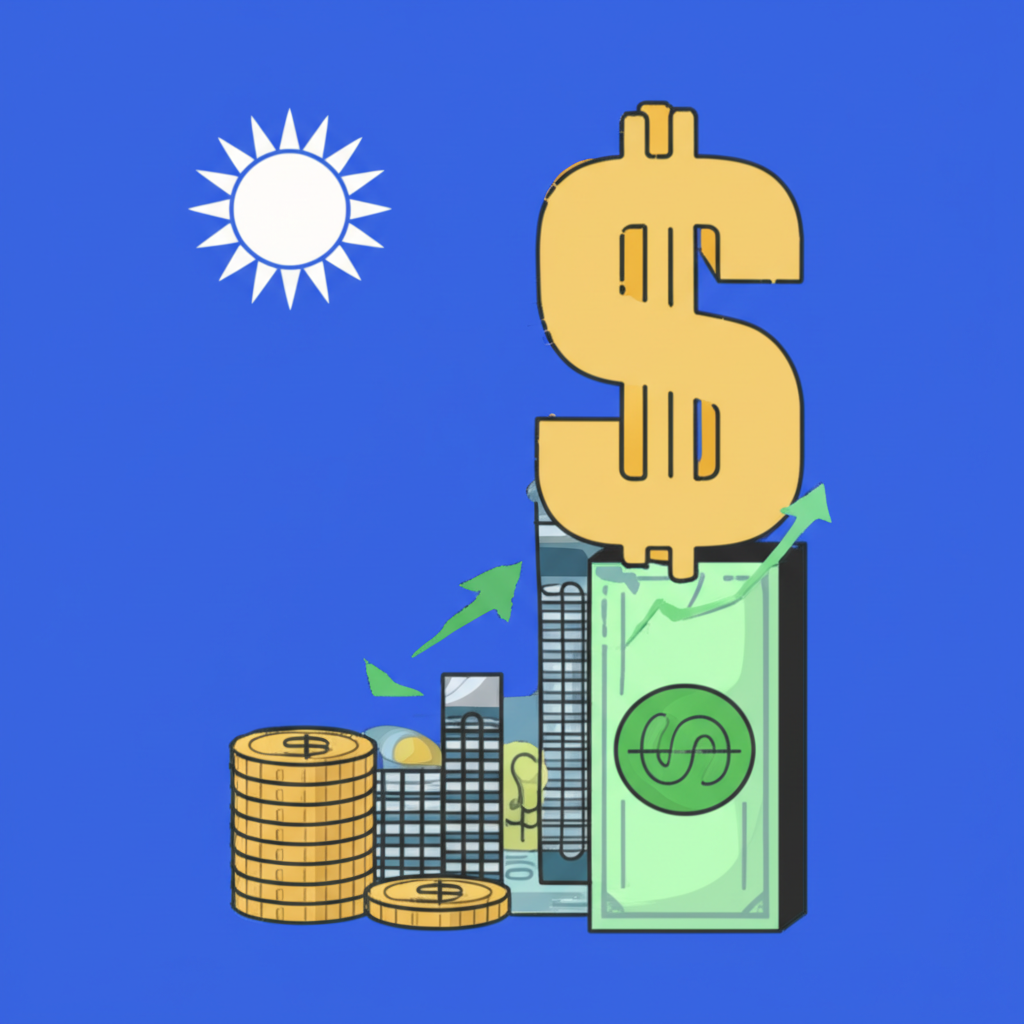 US dollar strong, Taiwan economy, illustration