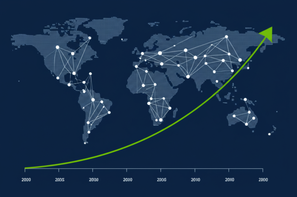 Global bond market growth chart, illustration