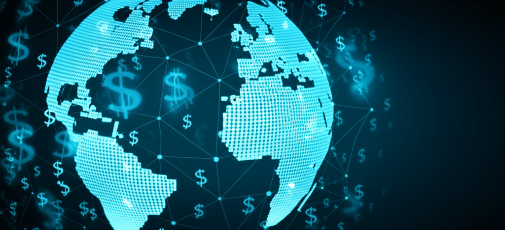 全球金融地圖與美元符號，象徵安全投資