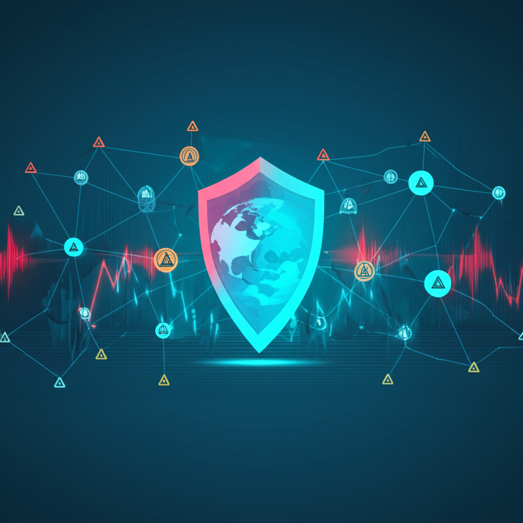 Global market risk management, illustration.