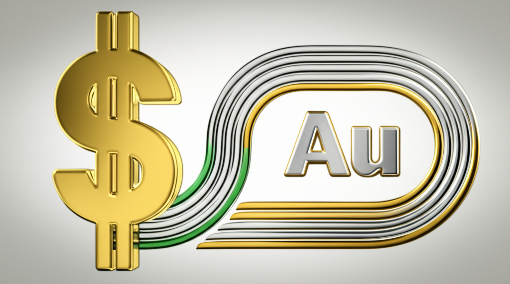 美元指數與黃金價格的長期走勢對比圖，包含重要歷史事件標註